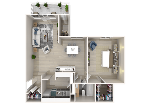 a floor plan of a two bedroom apartment with a kitchen and living roomat The Glendale Residence Apartments, Lanham, 20706